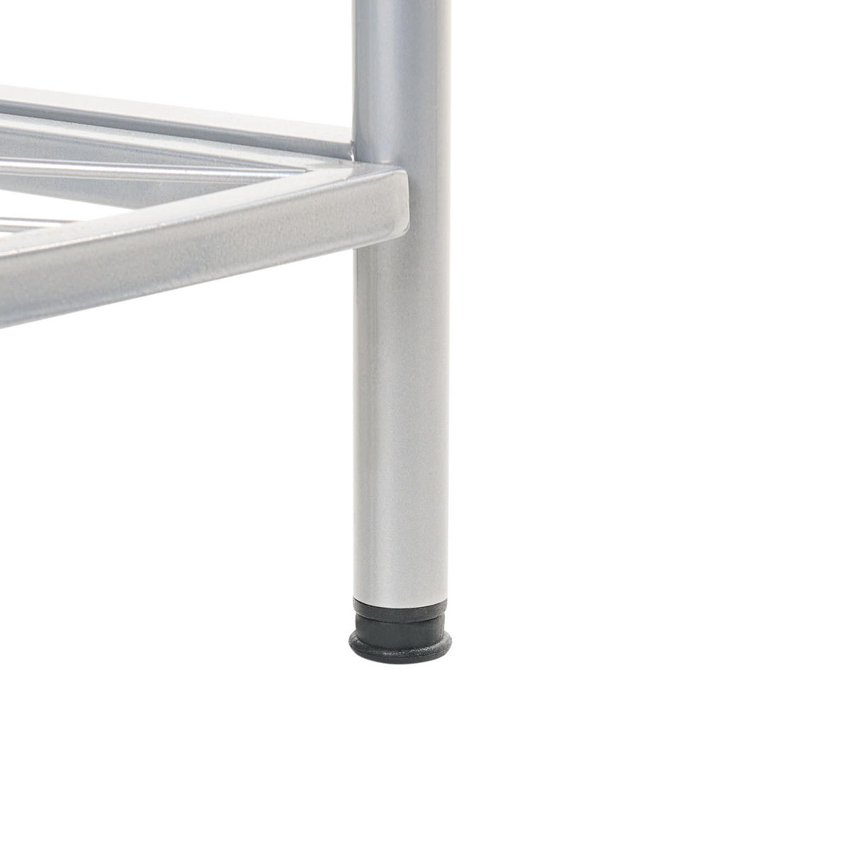 ECK-GARDEROBENSTÄNDER Silber Lawton - Silberfarben, Metall (53/160/37cm) - Beliani