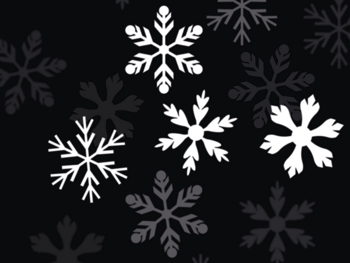 LED-MINI-WEIHNACHTSLICHTPROJEKTOR FLAGS - Weiß, Kunststoff (0.01/0.01/1cm) - LAALU