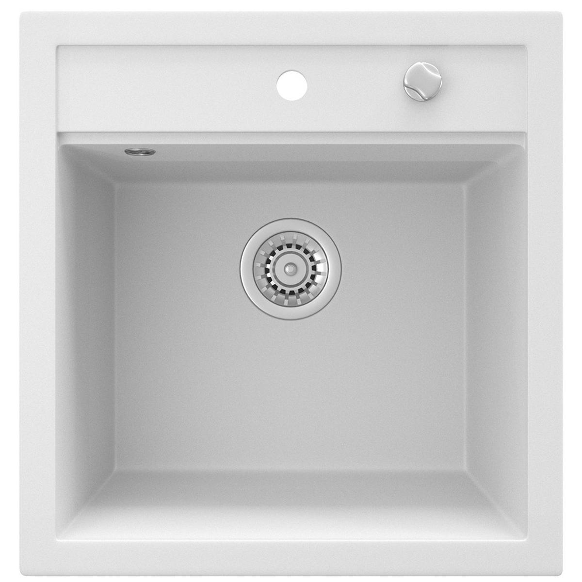SPÜLBECKEN Tesa Weiß 49 x 51 cm - Weiß, Keramik (49/20/51cm) - Bergstroem