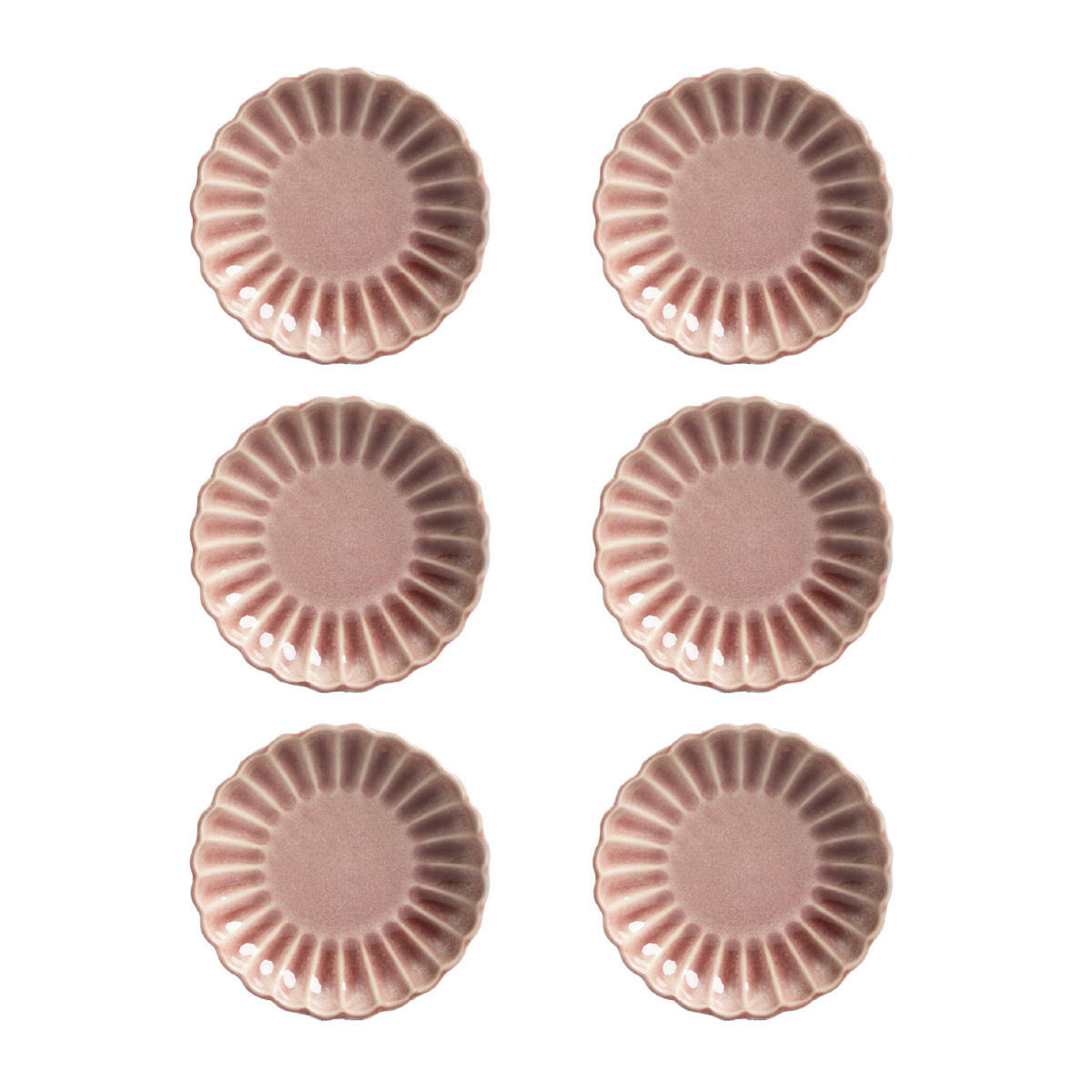DESSERTTELLER Melida klein rosa 10 cm 6er-Set - Rosa, Keramik (10/10/1cm) - Homla