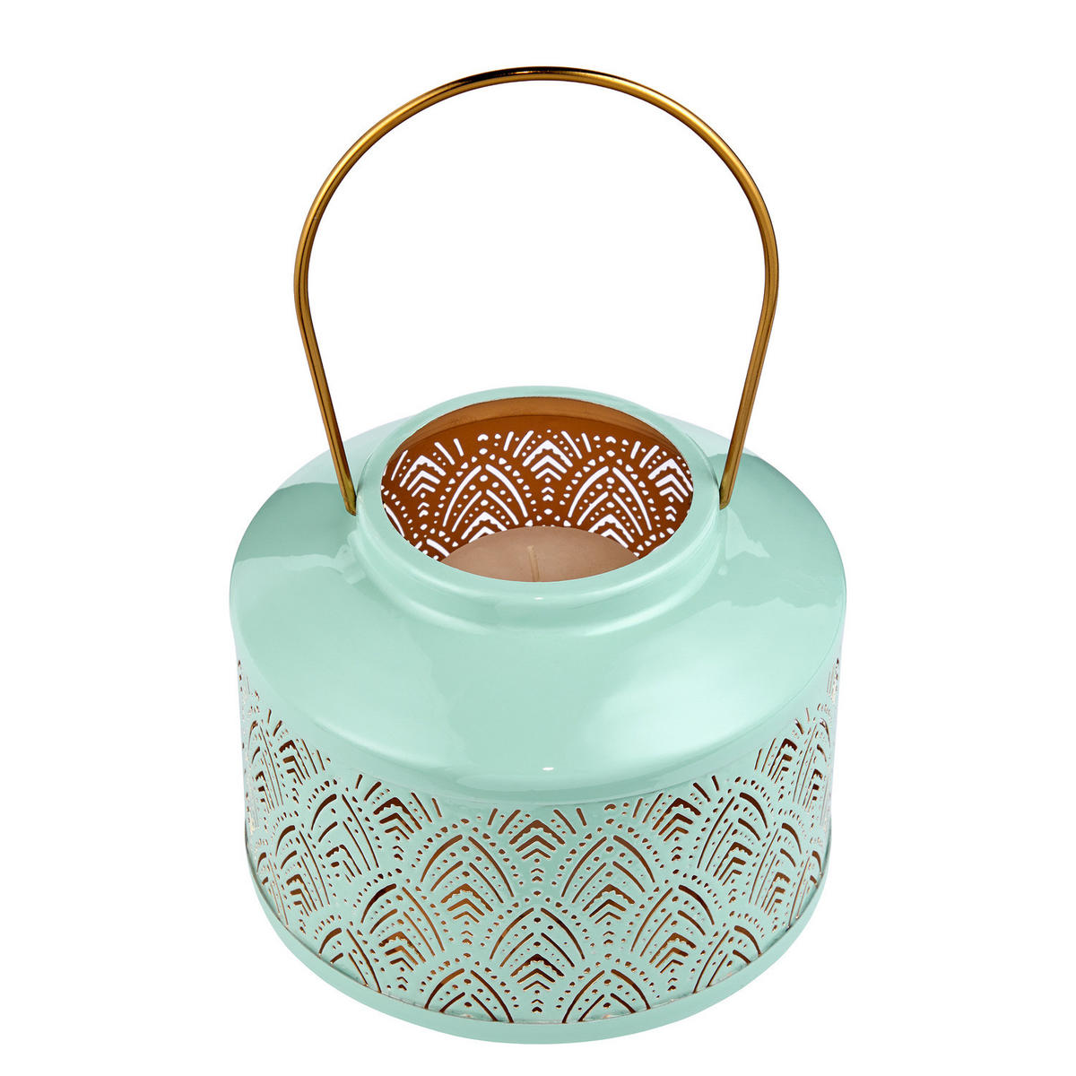 LATERNE Wabi Sabi - Eisen - Türkis - Türkis, Metall (18/17/18cm) - BUTLERS