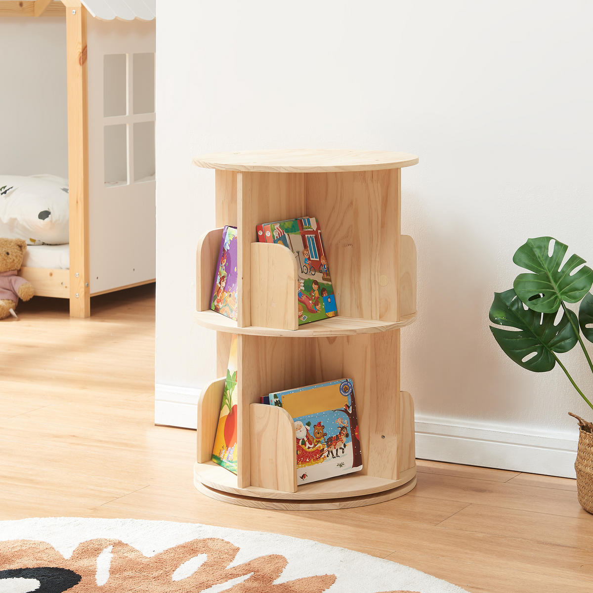 KINDERREGAL Chasek - Naturfarben, Holz (44/65/44cm) - [en.casa]
