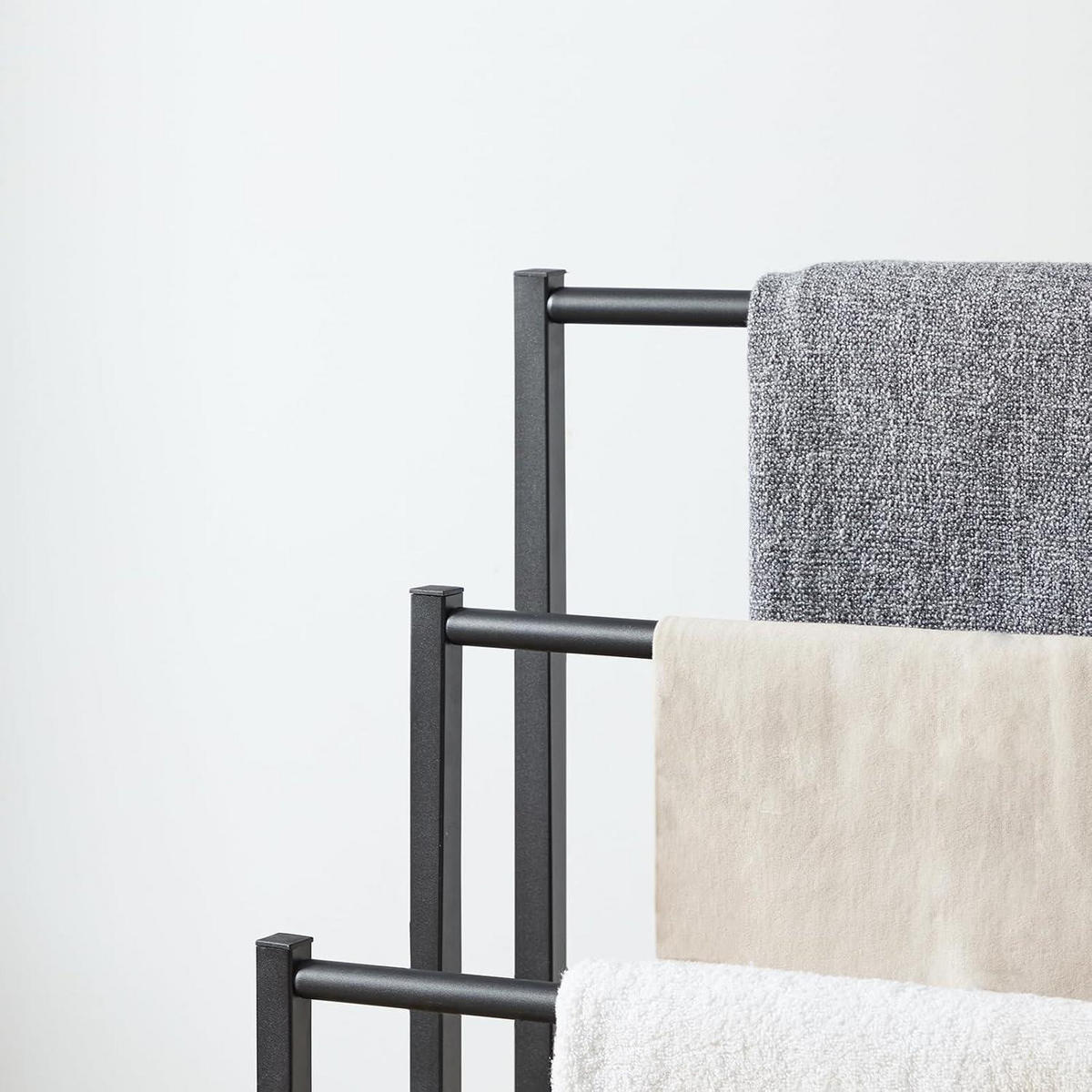 HANDTUCHSTÄNDER mit 3 Stangen Dunkelbraun/Schwarz 60 x 28 x 81 cm - Multicolor, Metall (28/81/60cm)