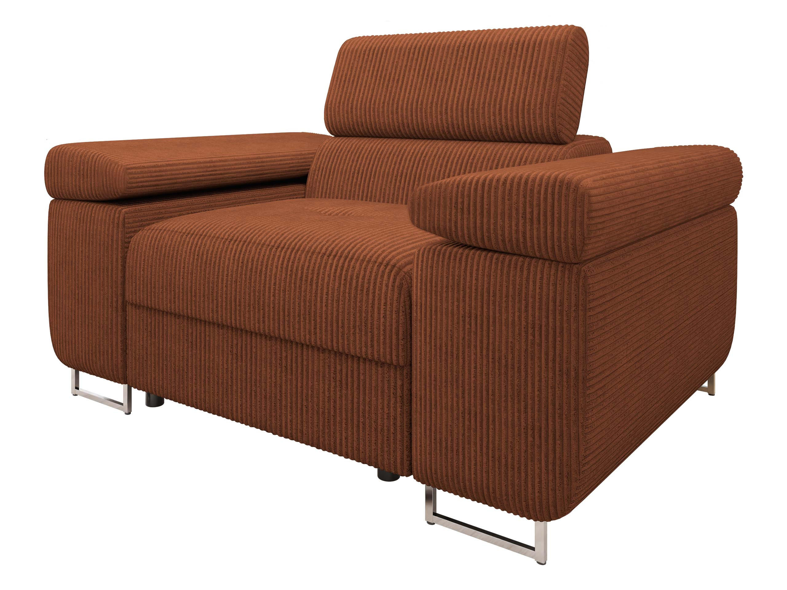 SESSEL Torezio Cord - Braun, Holz/Textil (134/90/102cm) - MIRJAN24