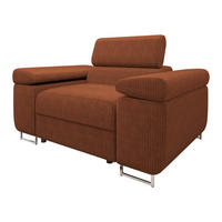 SESSEL Torezio Cord - Braun, Holz/Textil (134/90/102cm) - MIRJAN24