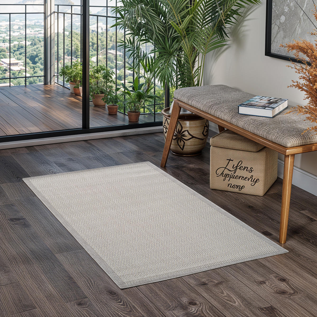 OUTDOORTEPPICH 80/150 cm Grau - Grau, Kunststoff/Textil (80/150cm) - LIVABLISS