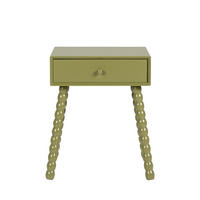 NACHTTISCH mit 1 Schublade aus Holz - Enko - Olivengrün - Olivgrün, Holz (44/50/35cm) - Drawer