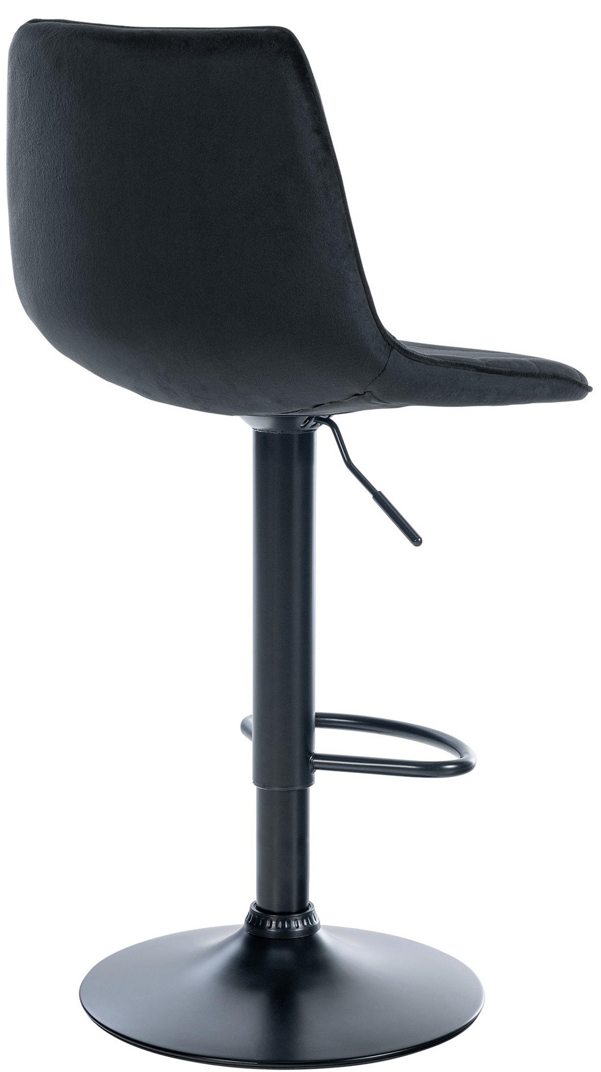 BARHOCKER Lexus Samt Schwarz schwarz - Schwarz, Textil/Metall (45/110/46cm) - TPFLiving