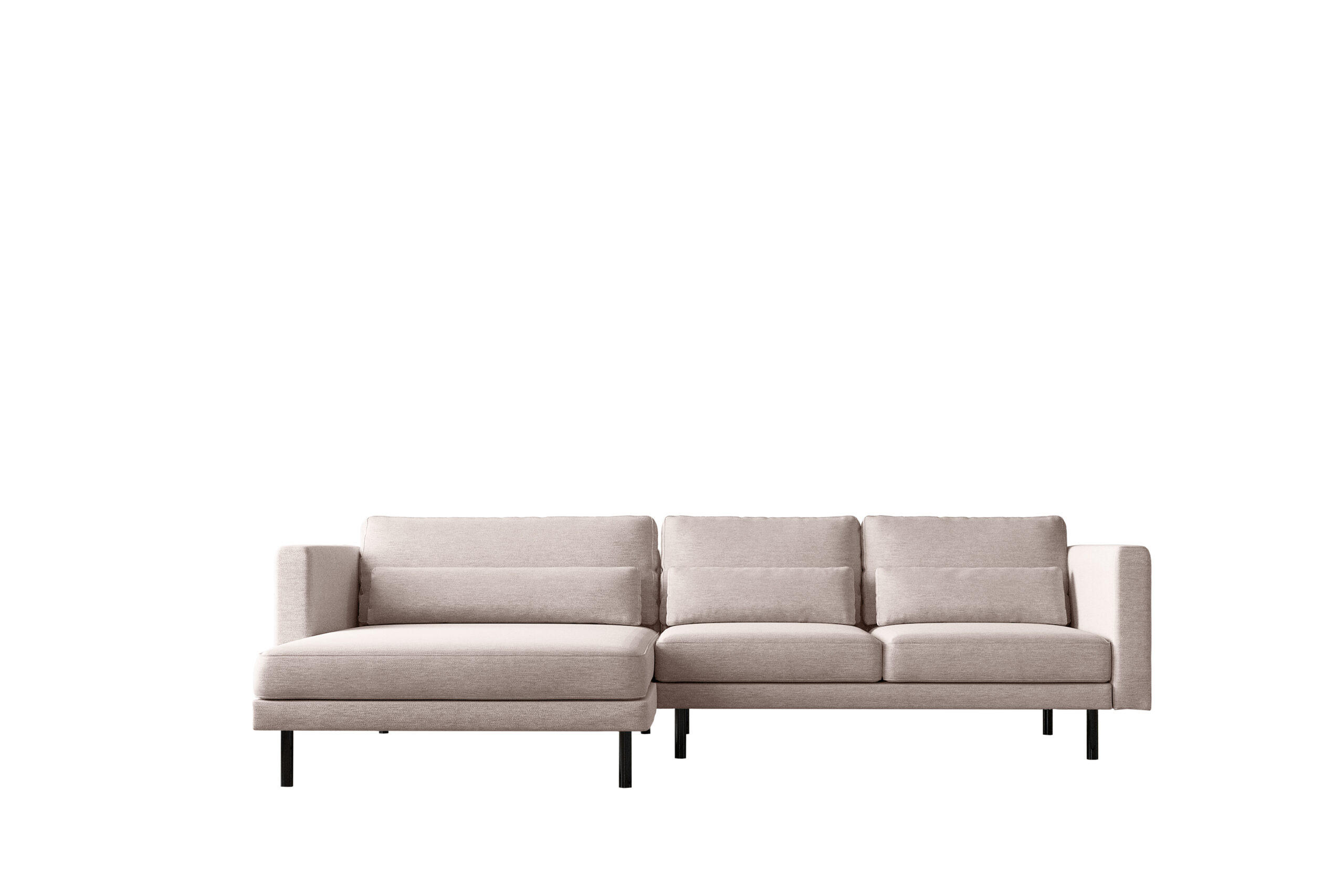 ECKSOFA L-form Dani Stoff Verita Beige Links - Sandfarben, Holz (281/174cm) - Kaiser Möbel