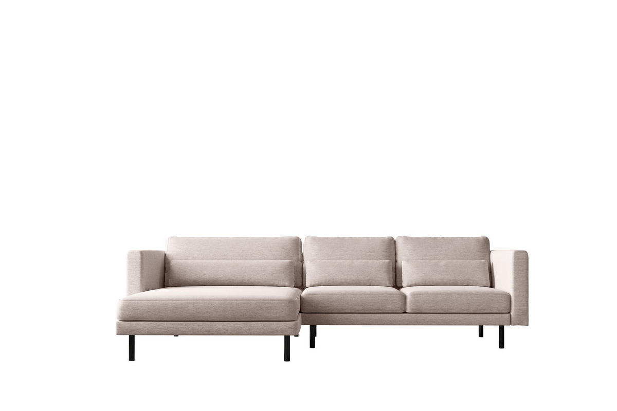 ECKSOFA L-form Dani Stoff Verita Beige Links - Sandfarben, Holz (174/281cm) - Kaiser Möbel
