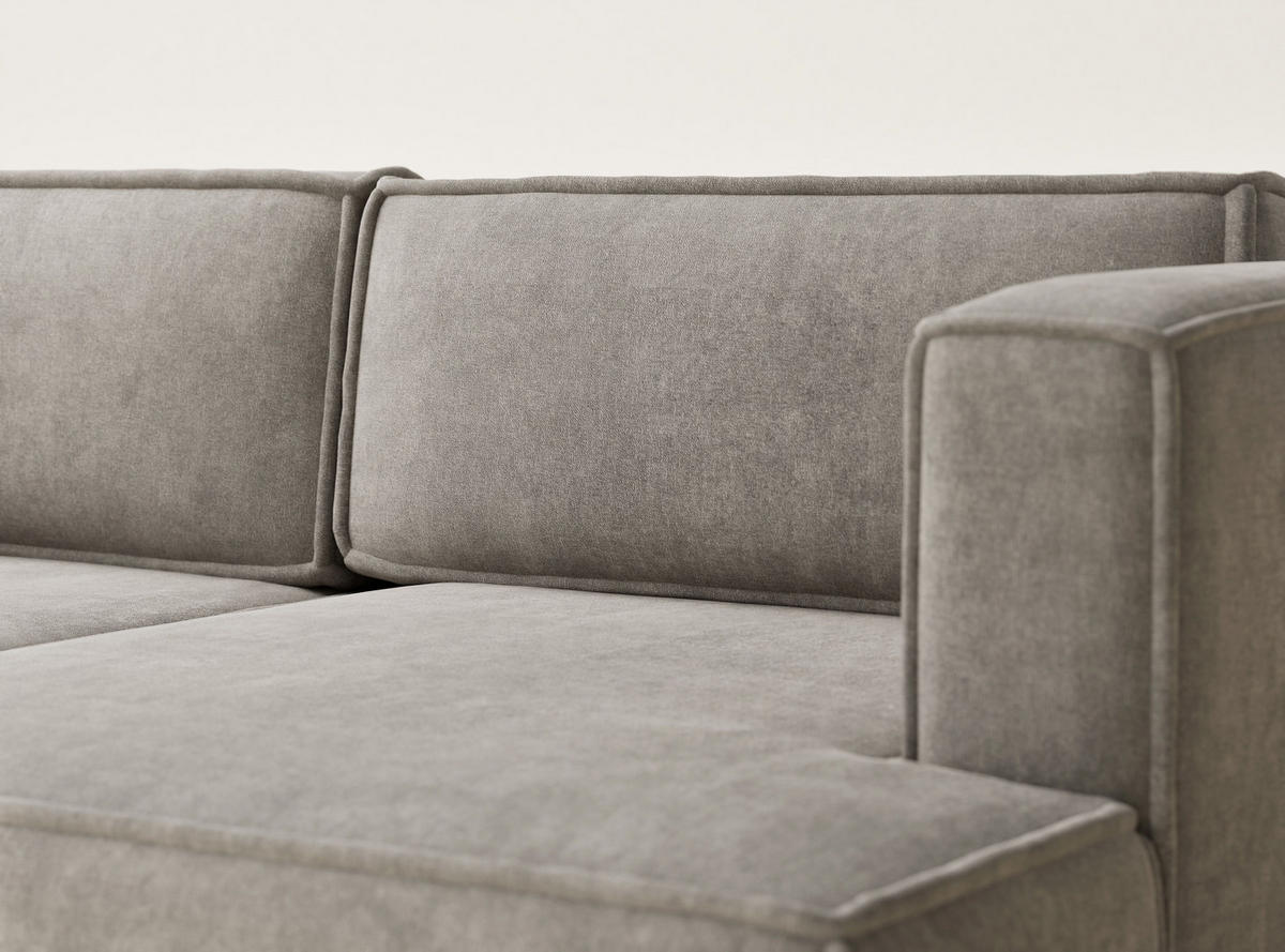 ECKSOFA MIT SCHLAFFUNKTION Velto Braun Webstoff - Schwarz/Braun, Holz/Holzwerkstoff (250/152cm) - Maison de Reve