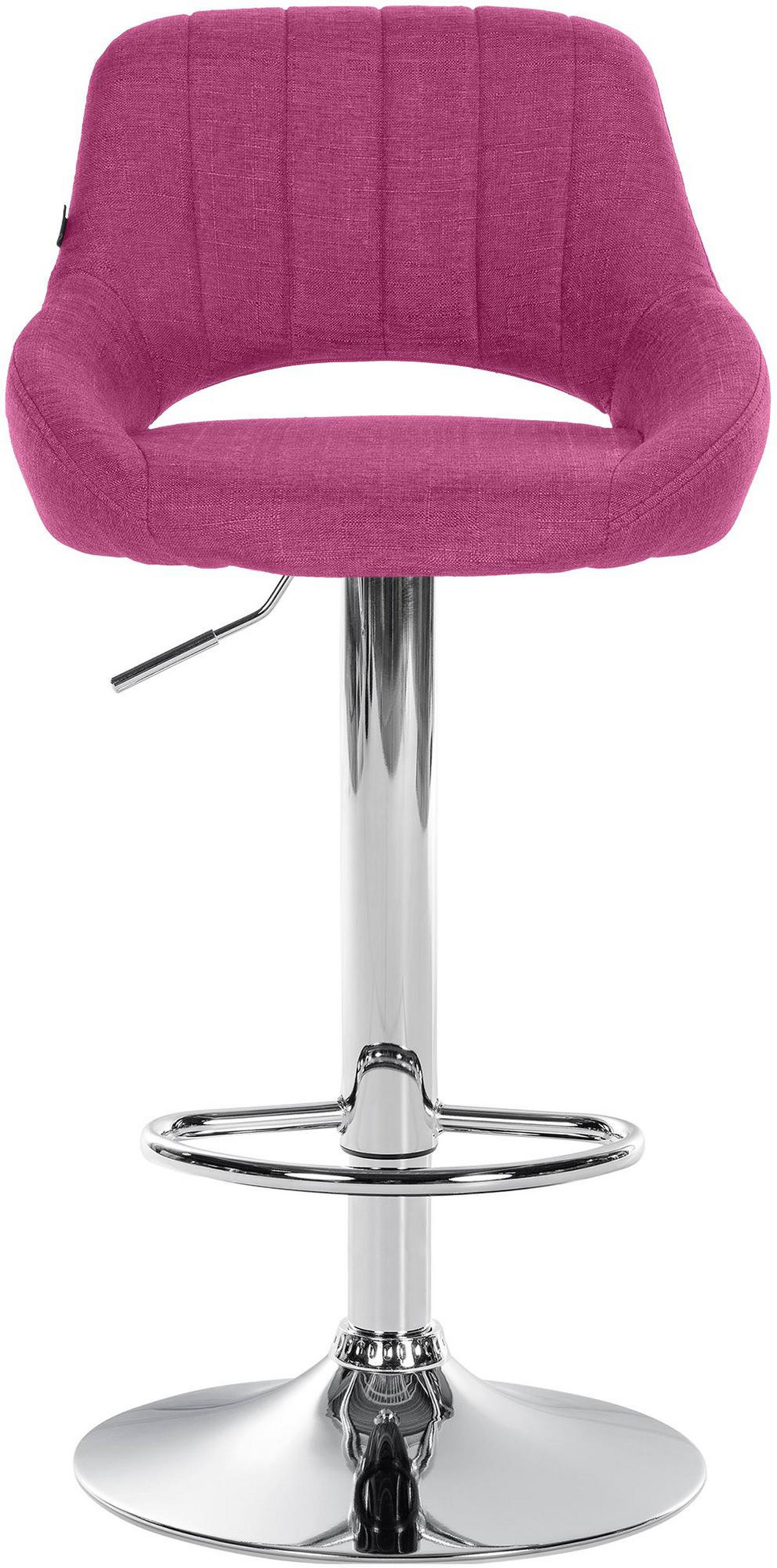 BARHOCKER 2er Set Segad Stoff Lila Silber - Lila, Textil (47/85/48cm) - DELUKE