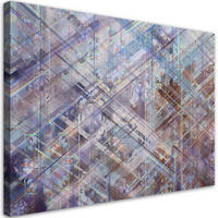 WANDBILD abstrakte geometrische formen - Blau, Textil (60/40cm) - Feeby