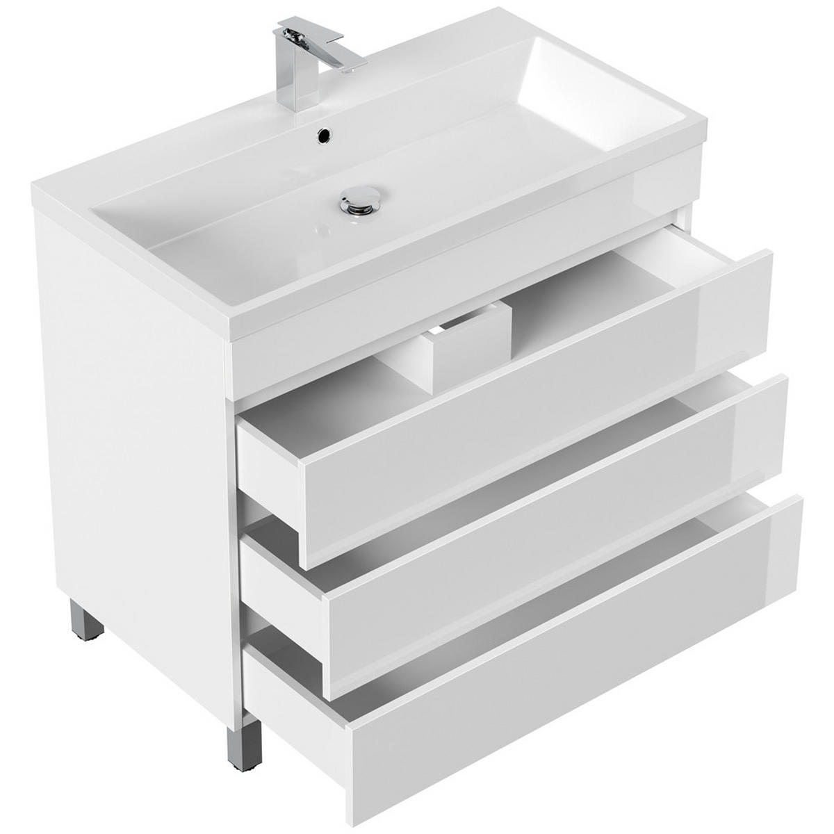 WASCHTISCH Frome-02 - Weiß, Holzwerkstoff (90/84/48cm) - Lomado