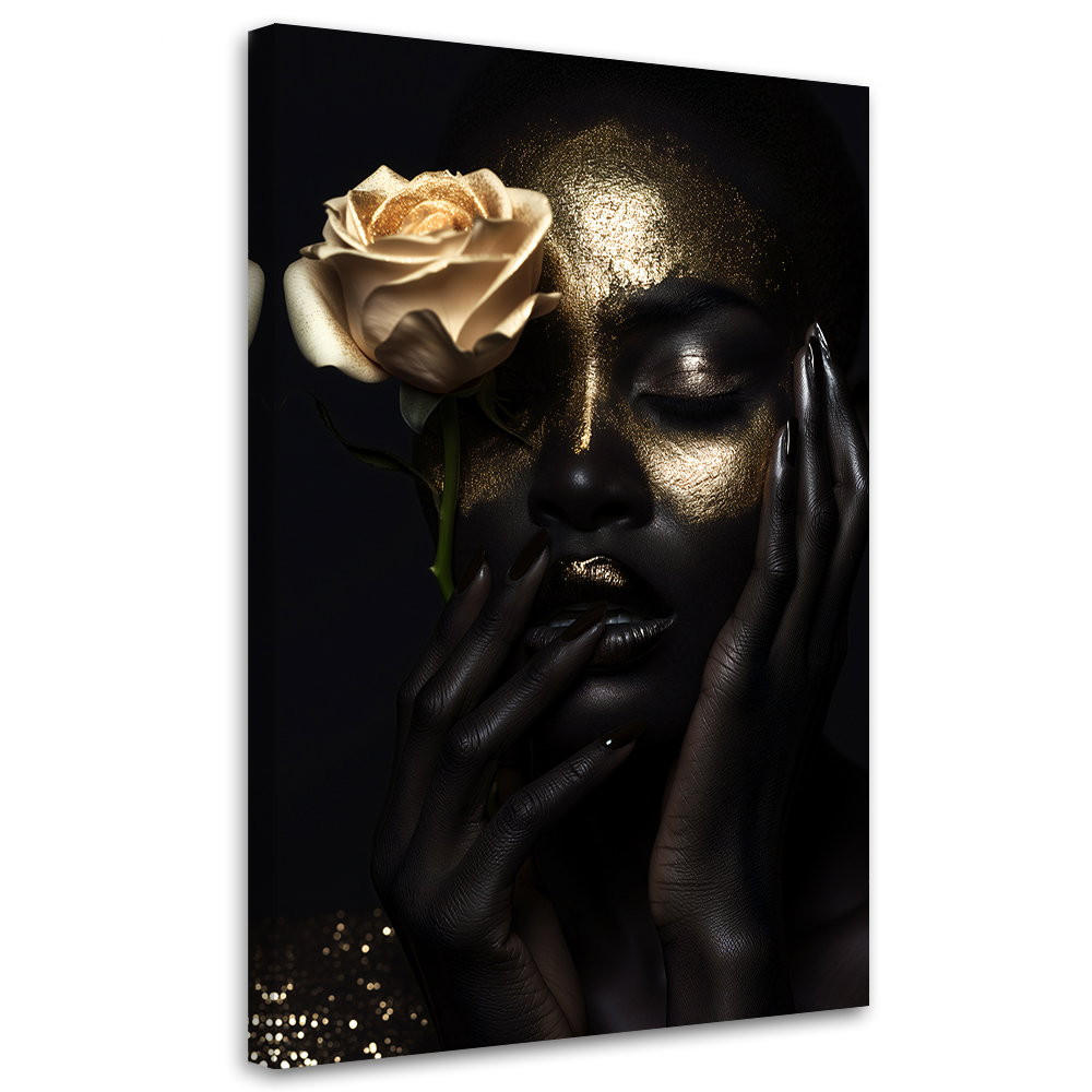 KUNSTDRUCK Schwarz 70/100 cm - Schwarz, Textil (70/100cm) - KUNSTLOFT