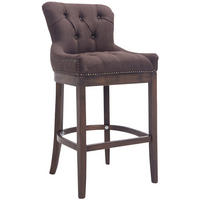 BARHOCKER Stoff braun - Braun, Holz/Textil (55/109/57cm) - CLP