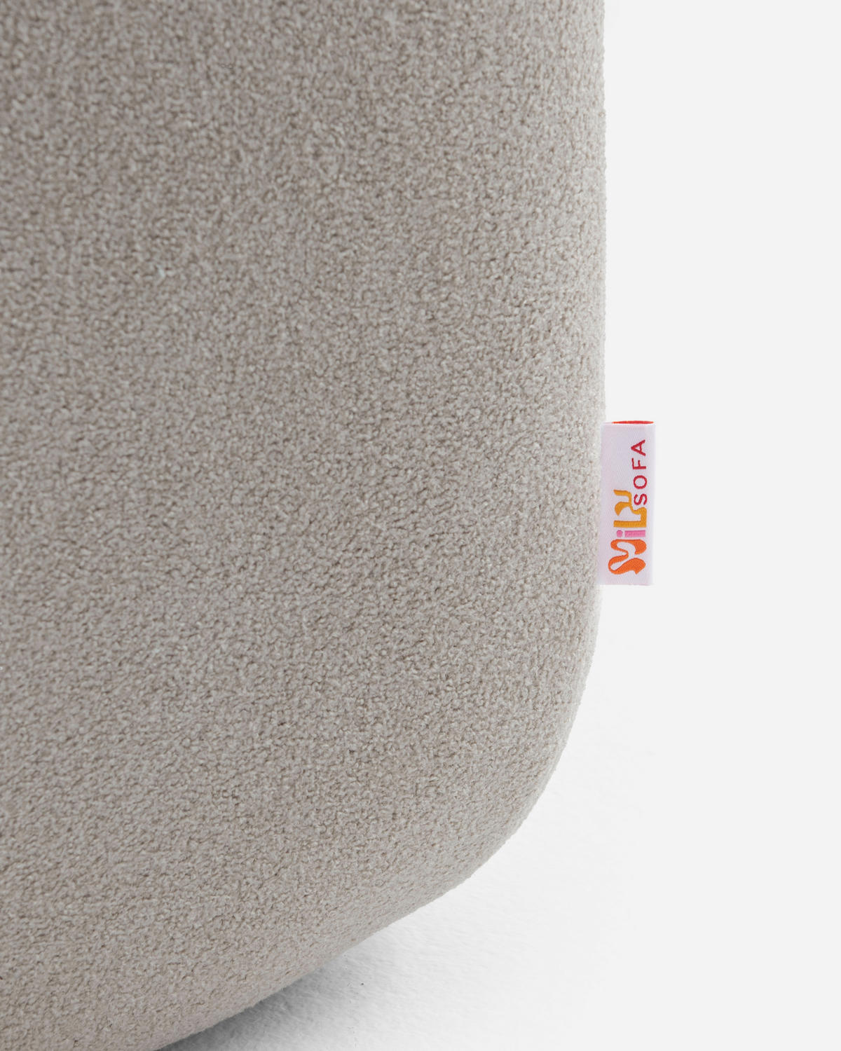 2-SITZER-SOFA Bouclé-Stoff Steinbeige - Greige, Textil (194/73/95cm) - MILYsofa