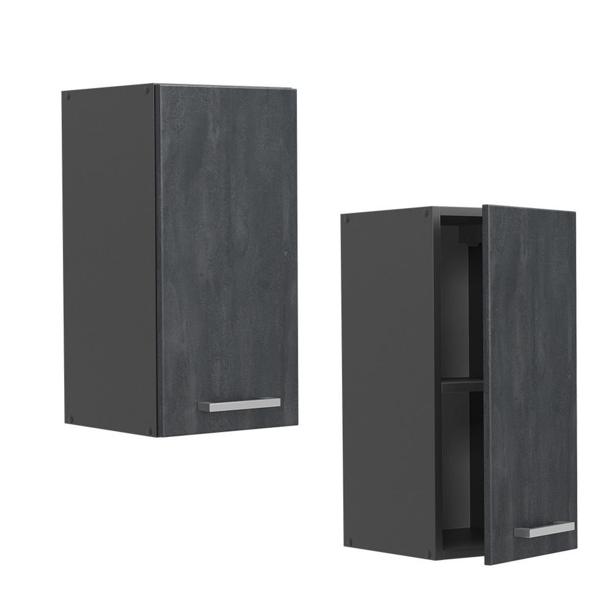 HÄNGESCHRANK R-Line Schwarz Beton 30 cm - Anthrazit/Schwarz, Holzwerkstoff (30/60/31cm) - Vicco