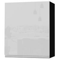 HÄNGESCHRANK Florence W2/60 Schwarz / RAL 9003 signalweiß HG 60 / 32,5 / 72cm - Türanschlag links - Weiß Hochglanz/Schwarz, Holz/Holzwerkstoff (60/72/32.5cm) - Feldmann-Wohnen