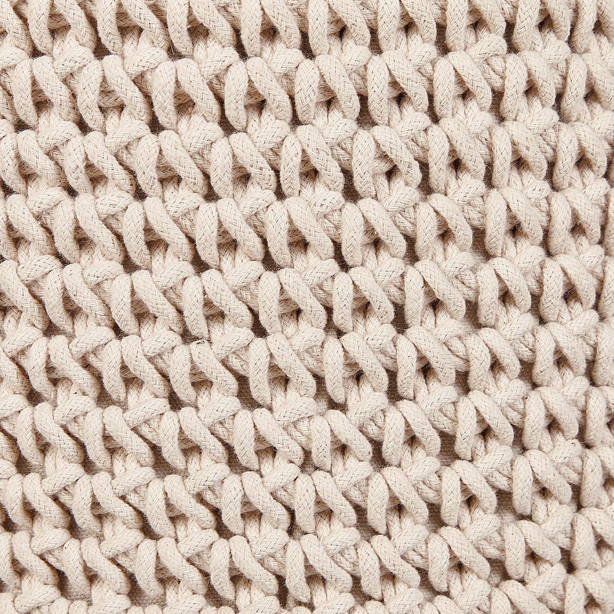 HOCKER Beige Mardan - Beige/Braun, Naturmaterialien (40/40/40cm) - Beliani