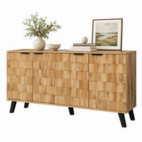 SIDEBOARD mit 4 Türen 160,5 x 35,5 x 78 cm Holzoptik - Hellbraun, Holzwerkstoff (160.5/78/35.5cm) - Meubliv
