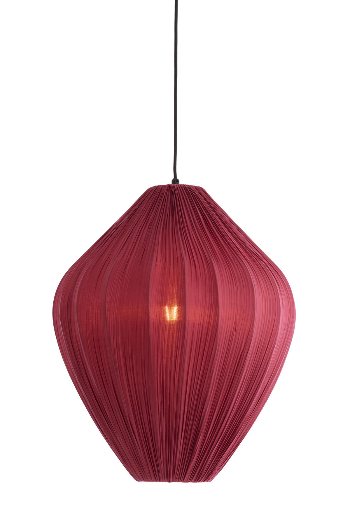 HÄNGELAMPE - Rot - 47/47/55 cm - Rot, Textil (47/47/55cm) - Light & Living