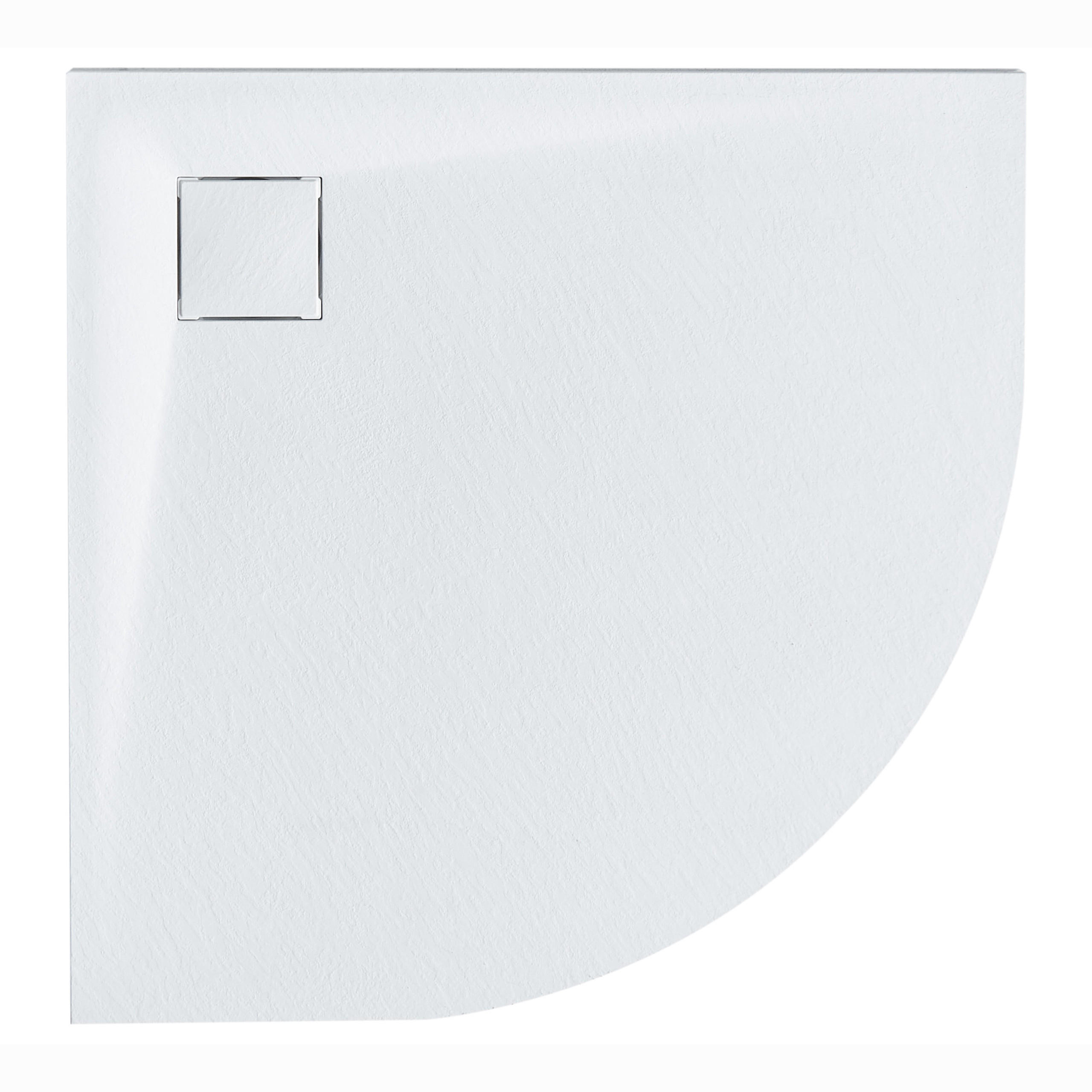 CĂDIȚĂ DE DUȘ 80/80/3 cm albă Paron - alb, material plastic (80/3/80cm) - Beliani