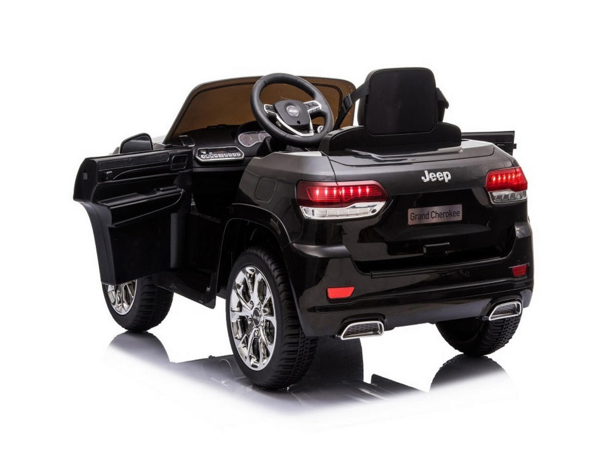 KINDER ELEKTROAUTO Jeep Grand Cherokee schwarz - Schwarz, Kunststoff (114/76/58cm) - TPFLiving