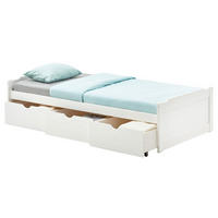 BETT MIT STAURAUM MIA 90X190 CM - Weiß, Holz (98/49/195cm) - IDIMEX