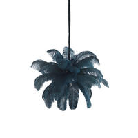 HÄNGELAMPE Feder Blau Ø80/80 cm - Blau, Metall (80/80/80cm) - Light & Living