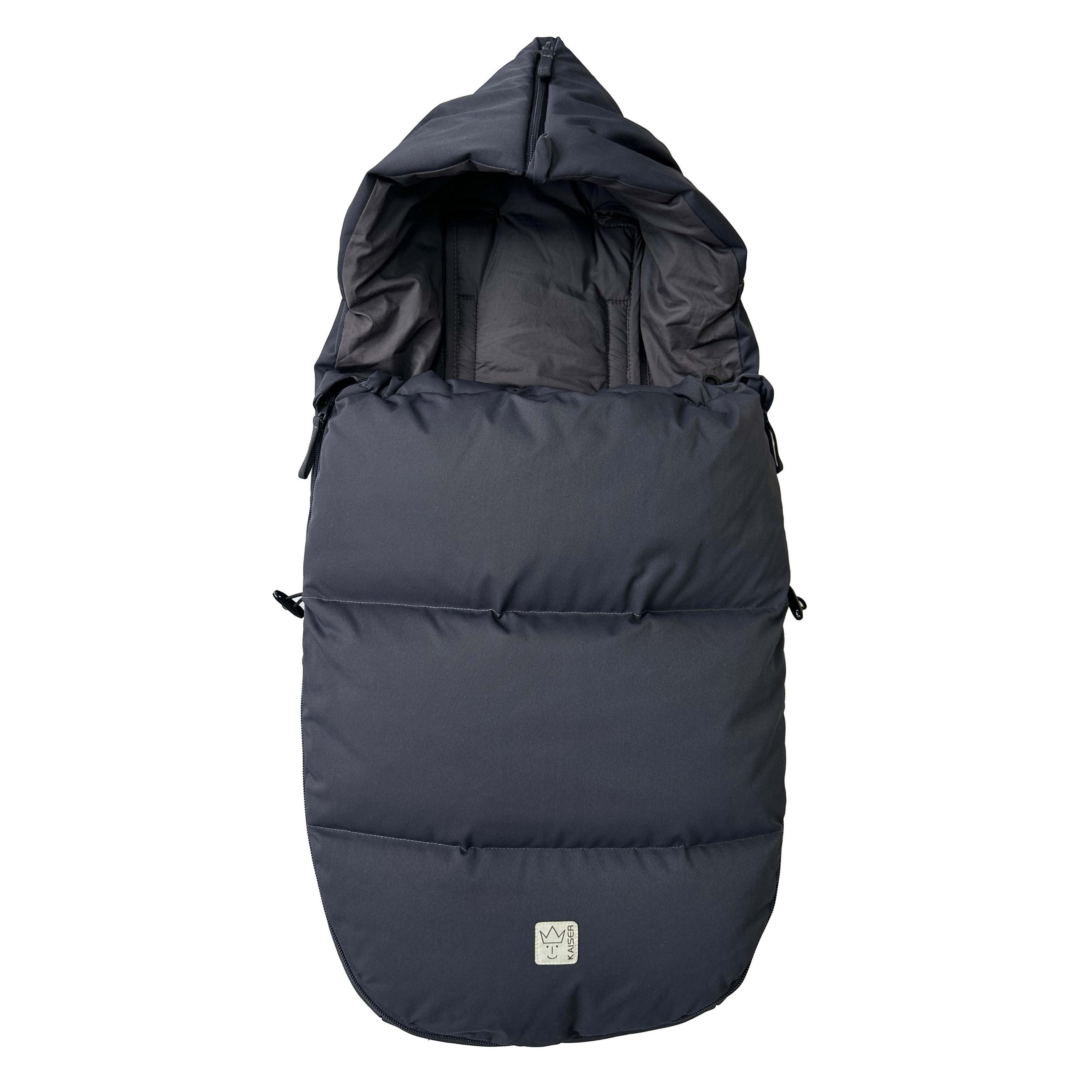 BABYSCHALENFUSSSACK Little Dowwny, anthracite - Grau, Textil (40/7/80cm) - Kaiserbaby