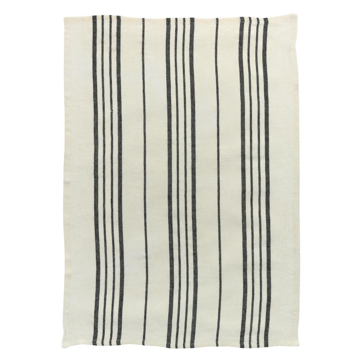 GESCHIRRTUCH Karma ecru/schwarz 55 x 75 cm - Schwarz/Weiß, Textil (75/55cm) - Winkler