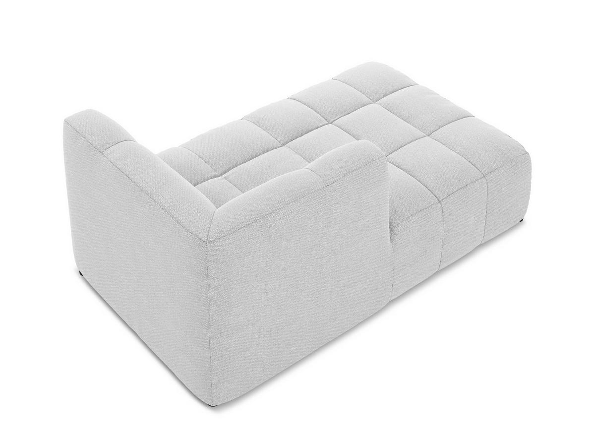 SOFAELEMENT Links Bouclé Stoff Grau - Silberfarben/Schwarz, Holzwerkstoff/Kunststoff (101/77/175cm) - Makamii