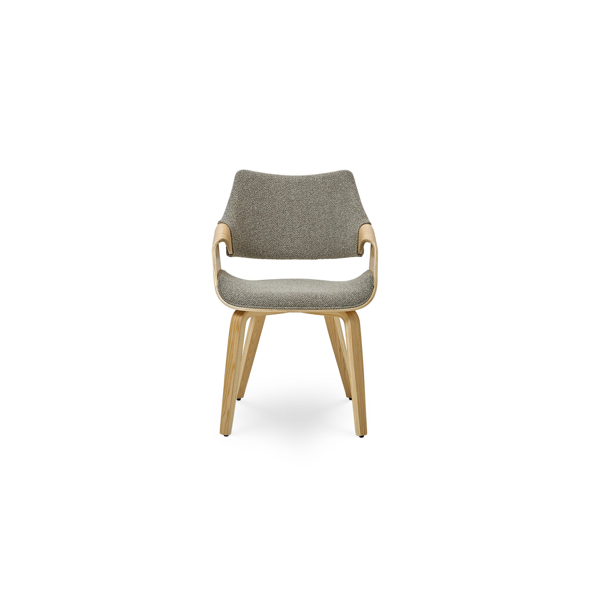 ESSZIMMERSTUHL EMBRACE CUDDIE aus Eiche und Stoff 55x56x82 (2er-Set) - Braun, Holz/Textil (56/82/55cm) - Elementi