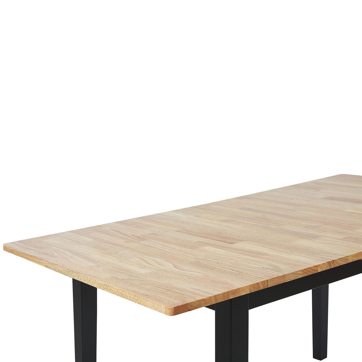 ESSTISCH 120-150/80/74 cm Hellbraun, Schwarz Rechteckig Houston - Hellbraun, Holz (150/80/74cm) - Beliani