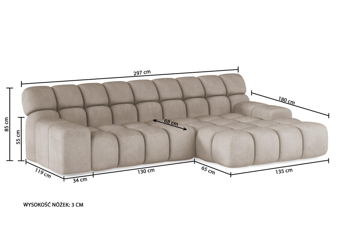 ECKSOFA CAMPILE mit elektrisch verschiebbarem Sitz, Marine, Links - Dunkelblau, Holz/Textil (119/288cm) - DomoHome