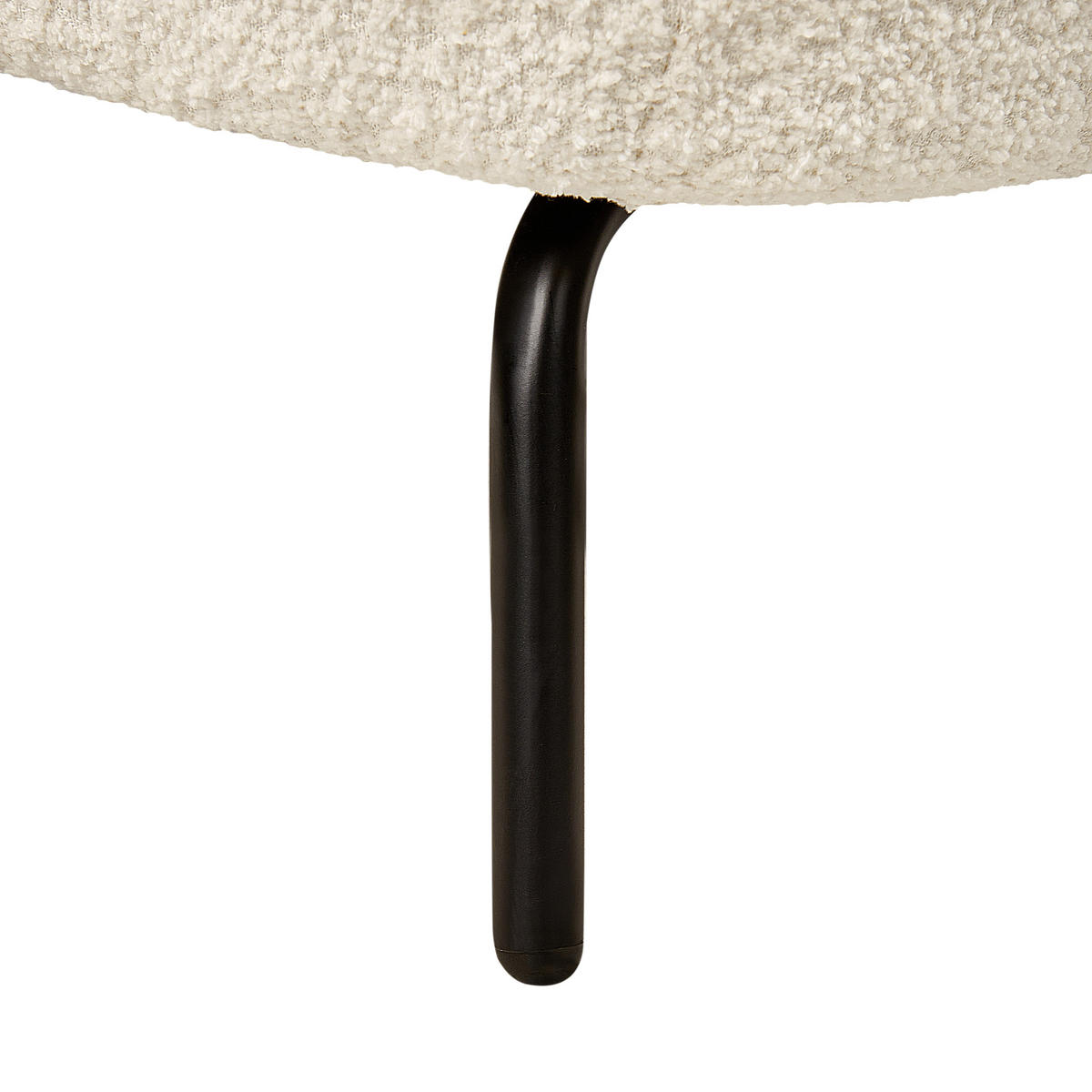 SESSEL Bouclé Cremeweiß Kumla - Weiß, Textil (62/67/70cm) - Beliani