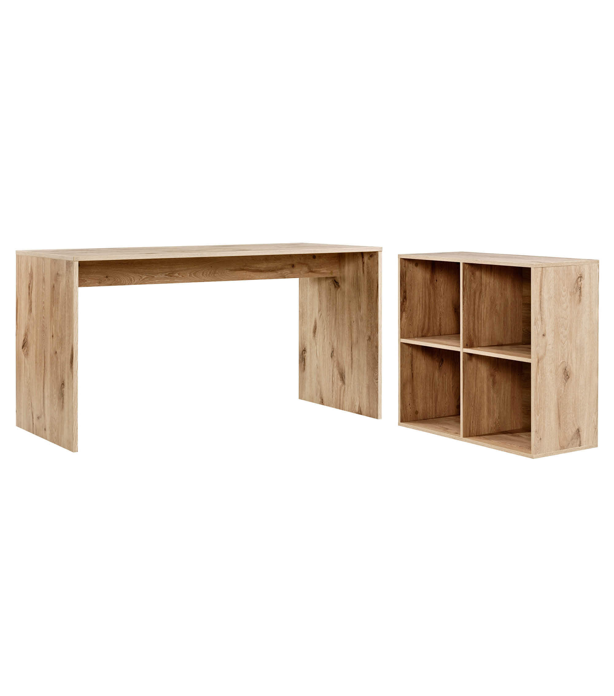 SCHREIBTISCH Der Produktive - Eichefarben, Holzwerkstoff (65/145/77cm) - Mokebo