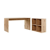 SCHREIBTISCH Der Produktive - Eichefarben, Holzwerkstoff (65/145/77cm) - Mokebo