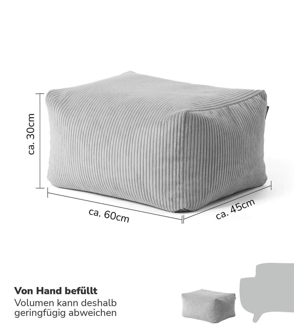POUF Der Ruhestifter - Grau, Textil (65/35/55cm) - Mokebo
