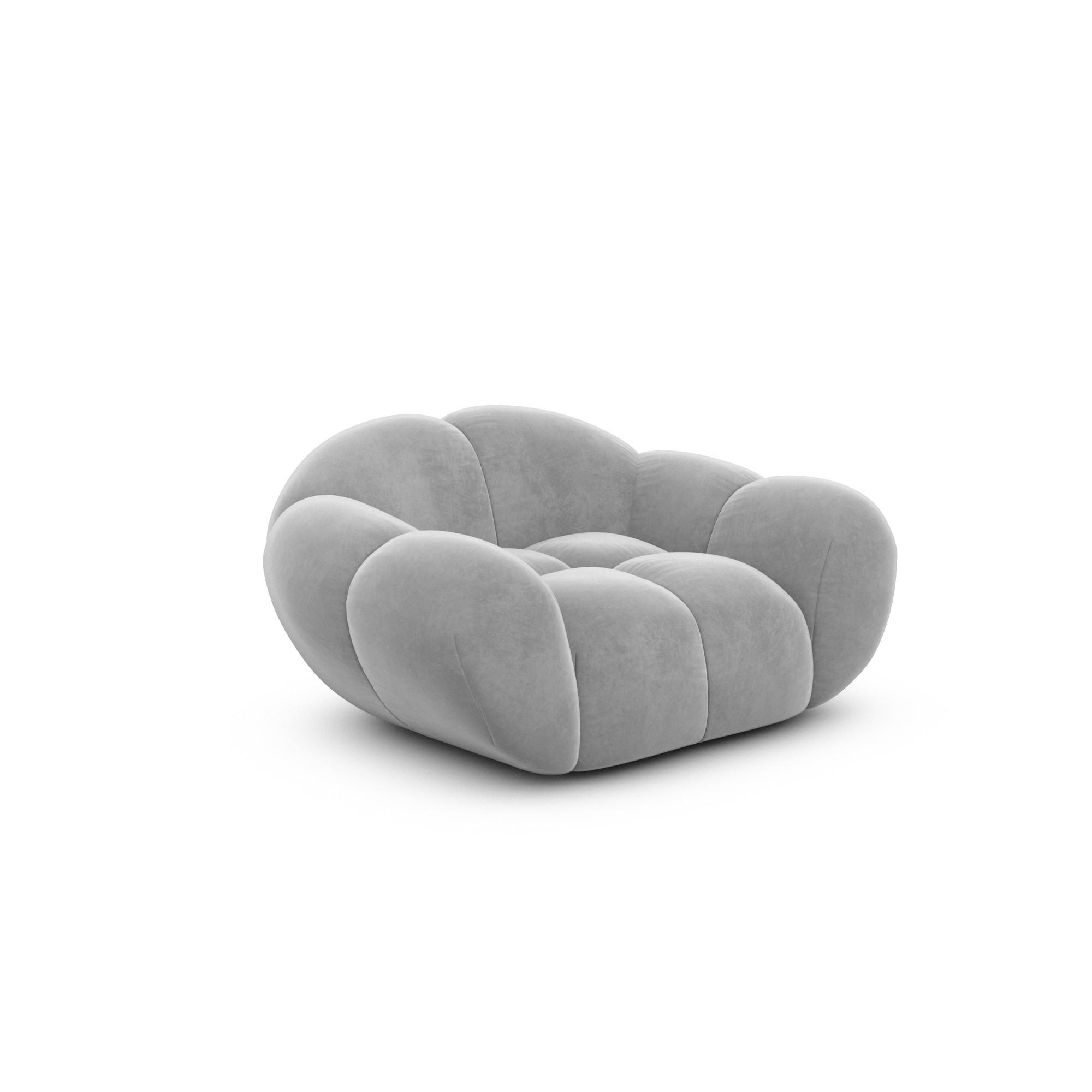 Varoyal Sessel Hellgrau 135x70x93 cm