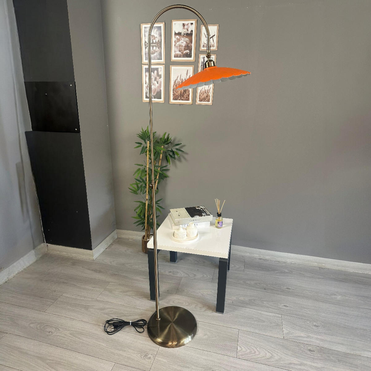 STEHLAMPE Axelor 170 Cm - Orange, Metall (30/30/170cm) - Bamyum
