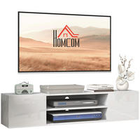 TV-LOWBOARD Weiß 140/30/30 cm, Hängend, 2 Türen, 2 Fächer - Weiß, Holzwerkstoff (140/30/30cm) - PANGIVO