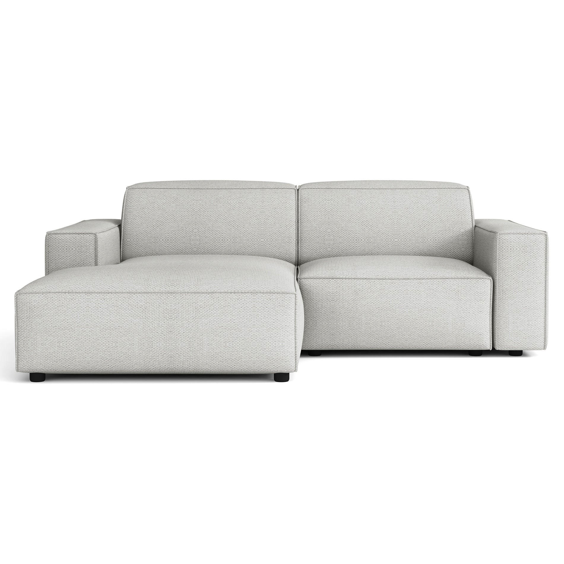 ECKSOFA Sellmo 210 cm - Hellgrau/Schwarz, Kunststoff/Textil (210/166cm) - Selsey
