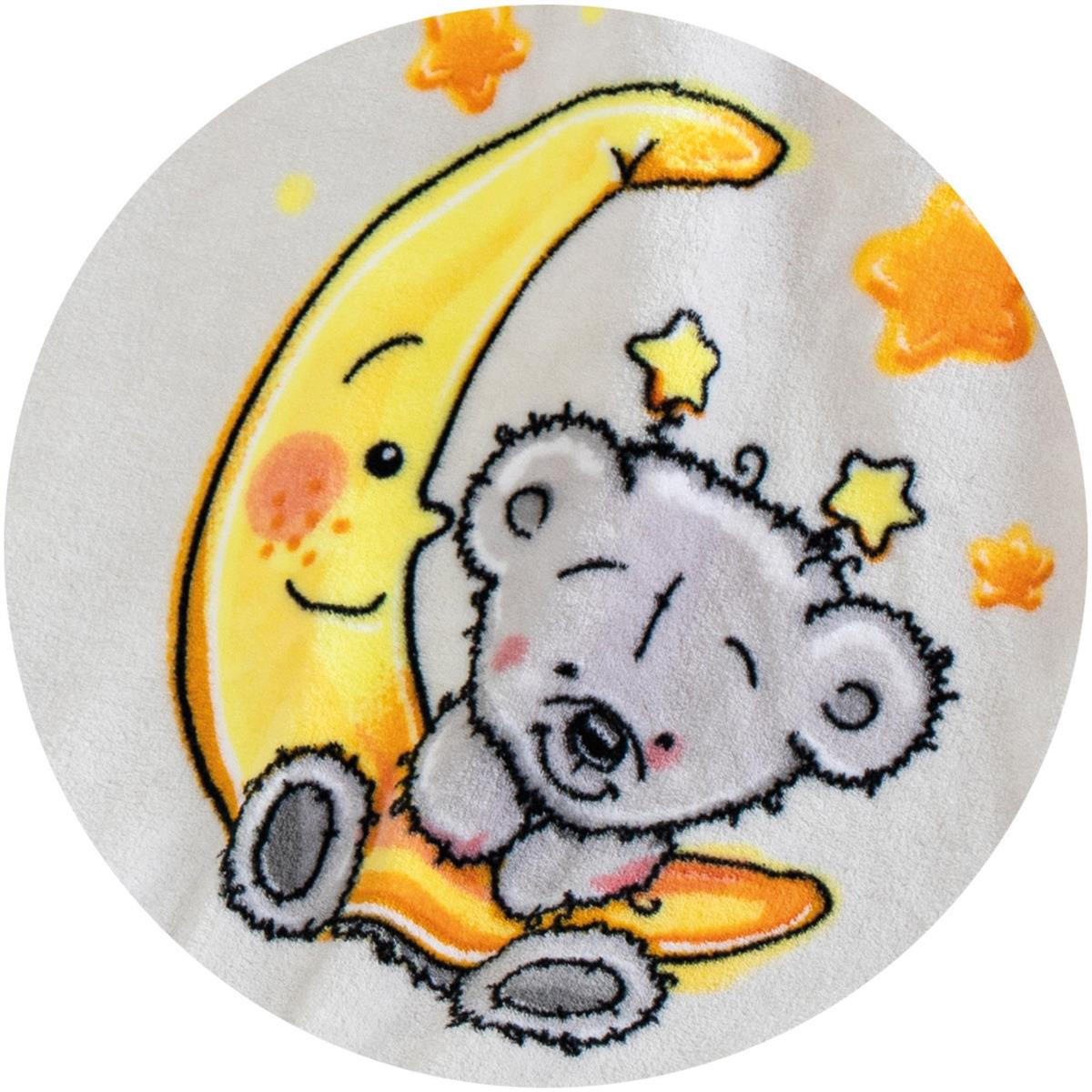 BABY FLEECEDECKE 75x100cm - Bärchen - Hellgrau, Textil (75/100cm)