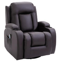 MASSAGESESSEL Kunstleder Braun - Braun, Leder (94/104/85cm) - HOMCOM