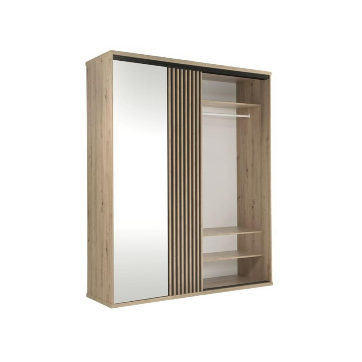 SCHWEBETÜRENSCHRANK Cali C-14 179 x 217 x 60,2 cm Eiche Artisan - Eiche Artisan, Holzwerkstoff (179/217/60.2cm) - Koseto