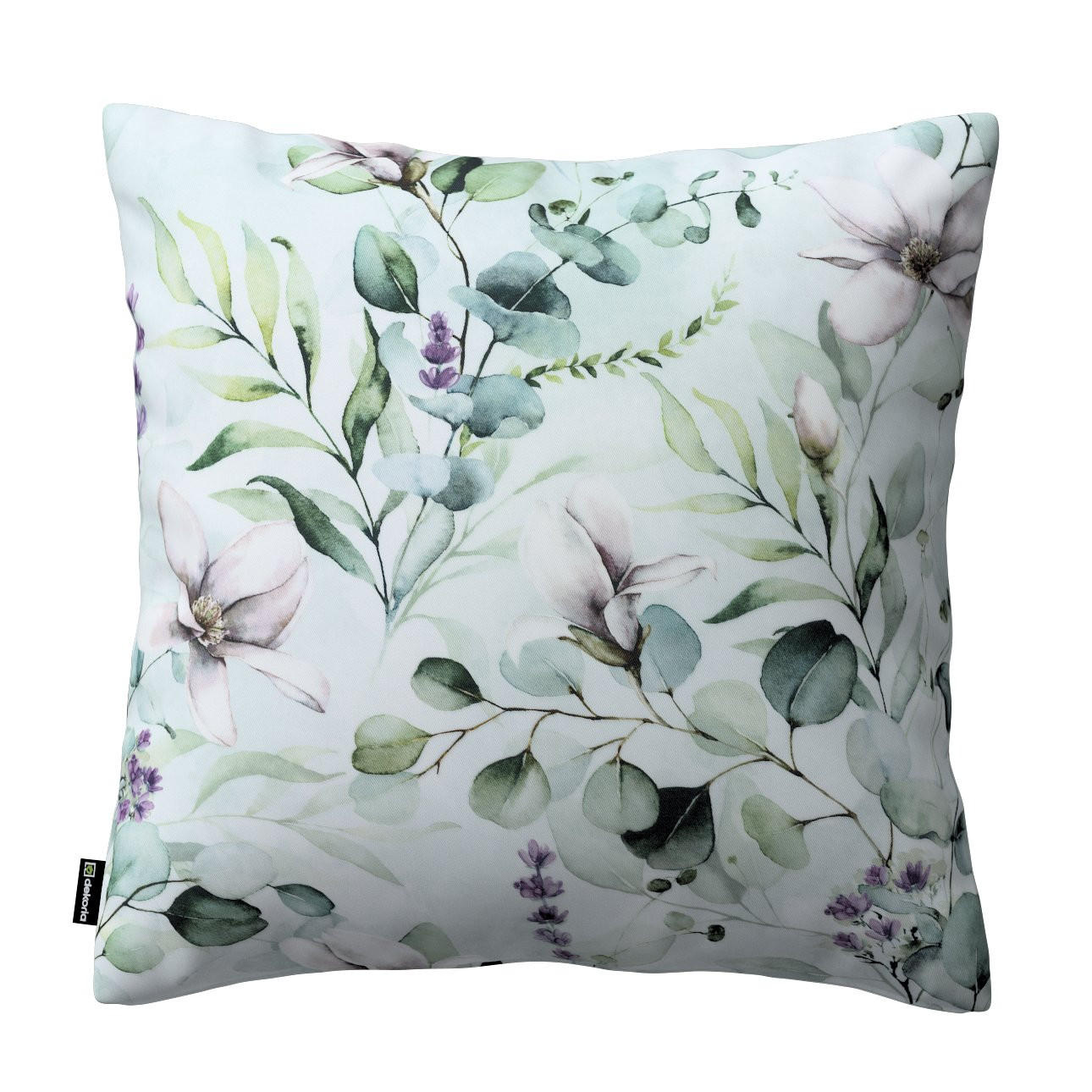 KISSENHÜLLE FLOWERS grün, 43x43 cm - Grün, Textil (43/43cm) - Dekoria
