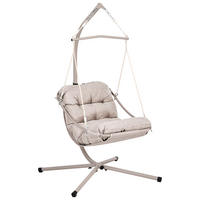 FOTOLIU SUSPENDAT cu cadru metal bej Alghero - bej, material textil (109/195/101cm) - Beliani