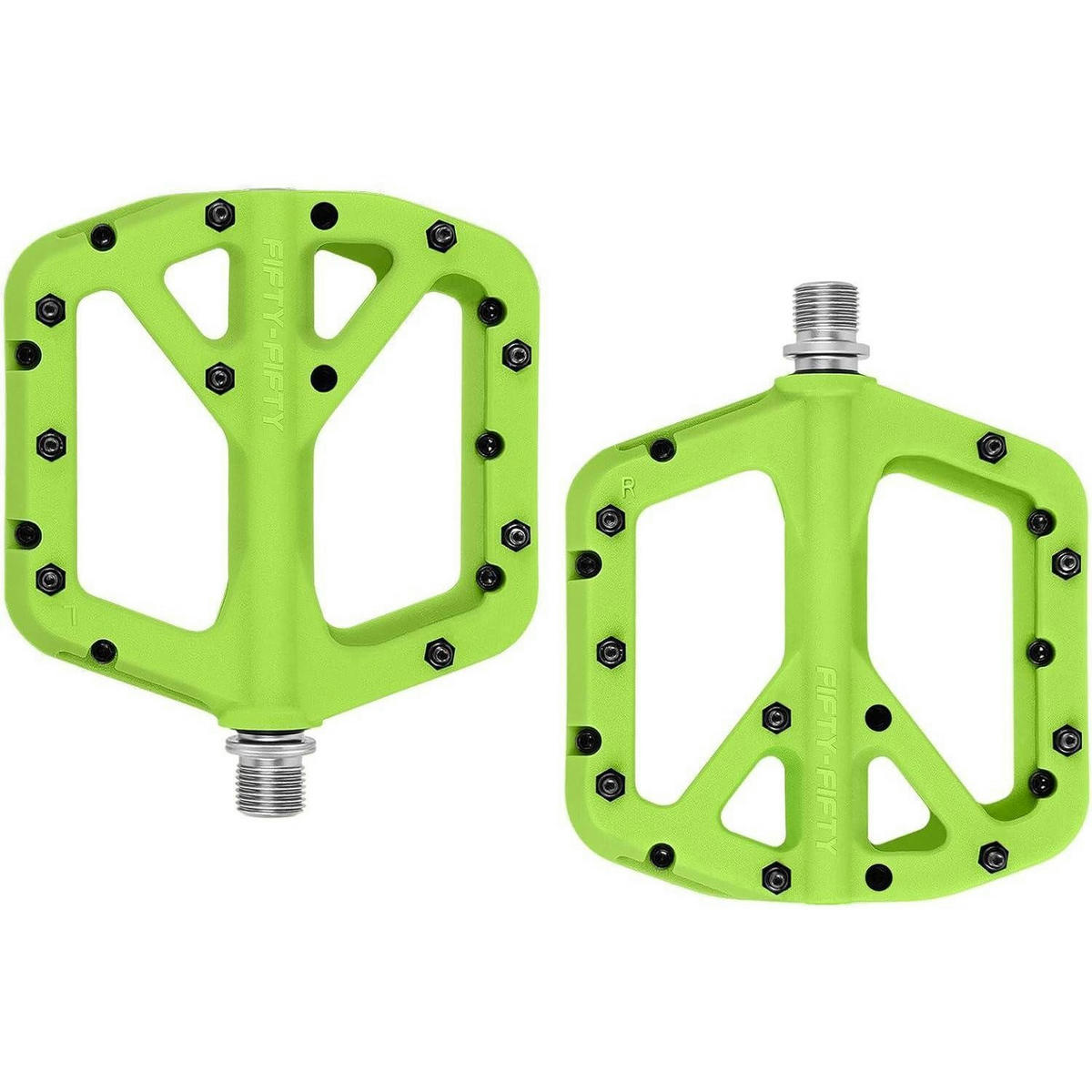 FAHRRADPEDALE Nylon Composite Grün - Grün, Kunststoff (10.4/1.5/10.6cm)
